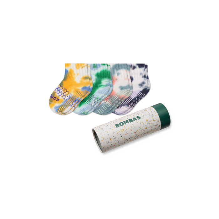 Toddler Celebration Gripper Calf Sock 4-Pack Gift Box