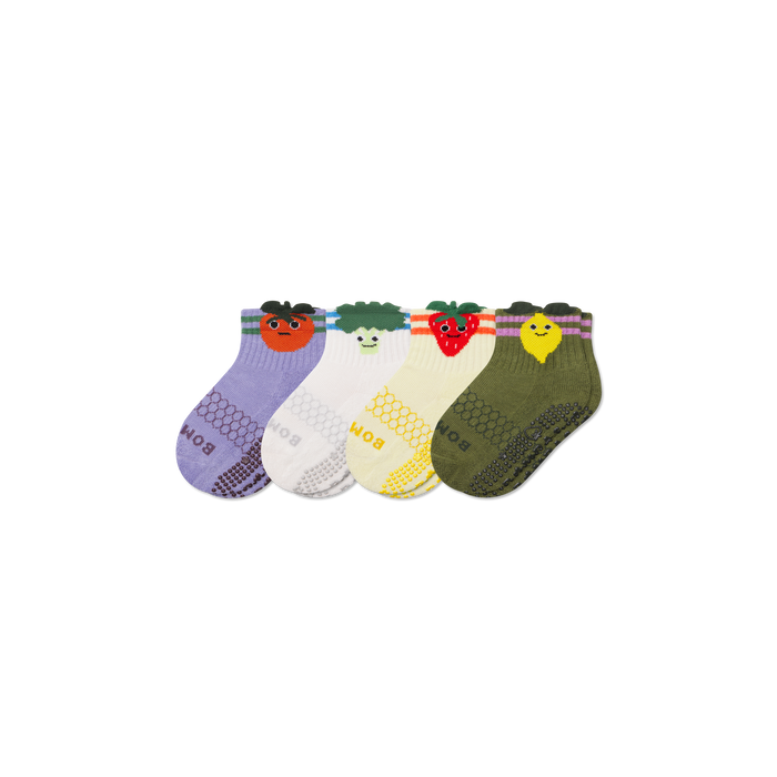 Toddler Fruits & Veggies Calf Sock 4-Pack