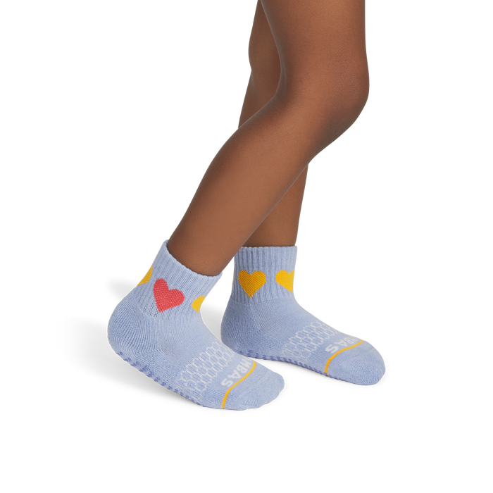 Toddler Hearts Gripper Calf Sock 4-Pack