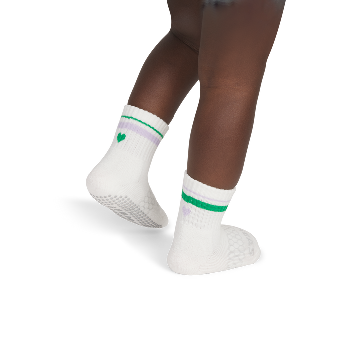 Toddler Hearts Gripper Calf Sock 4-Pack