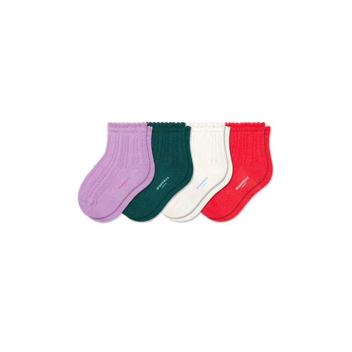 Toddler Pointelle Calf Sock 4-Pack