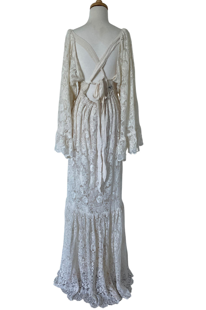 Sheer Nude Lining Maternity Gown - No Slip Needed Maternity Dress Hire - We Are Reclamation Much Love Gown - Reclamation Gown Rental Australia