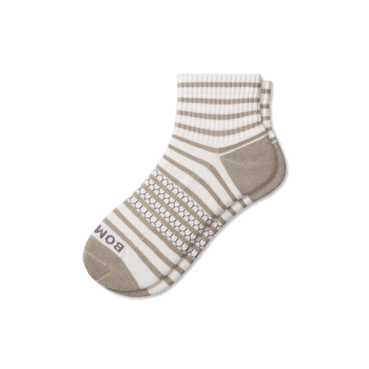 Women's Coastal Stripe Quarter Socks