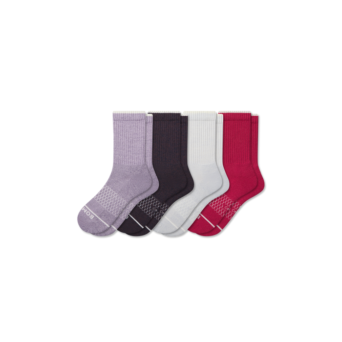 Women's Merino Wool Blend Half Calf Sock 4-Pack