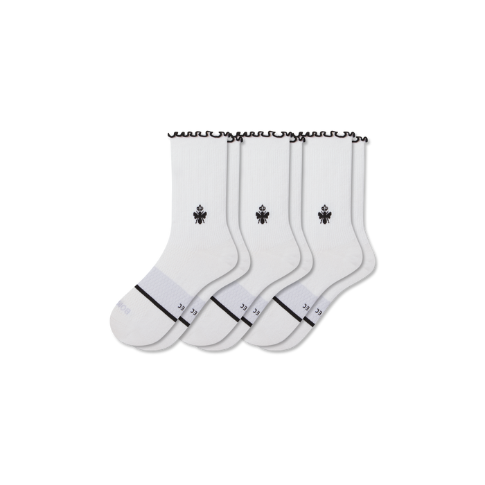 Women’s Ruffle Sport Half Calf Sock 3-Pack