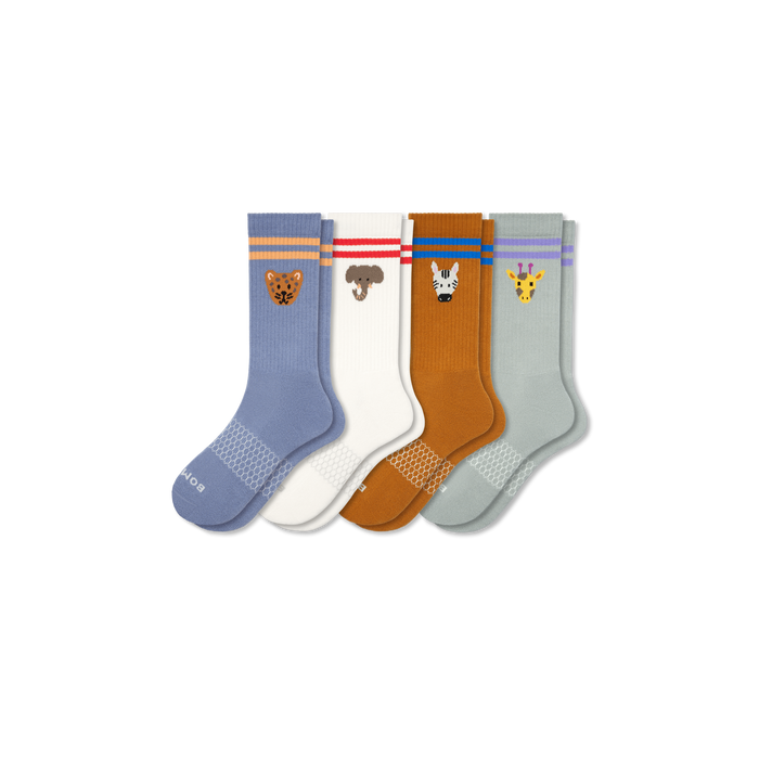 Women's Safari Stripe Calf Sock 4-Pack