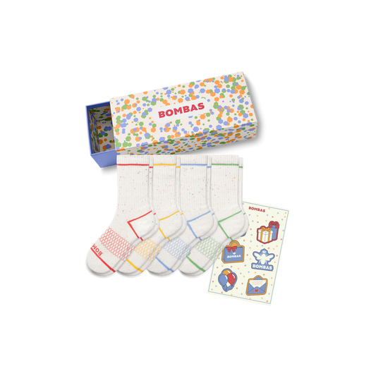 Youth Confetti Calf Sock 4-Pack Gift Box