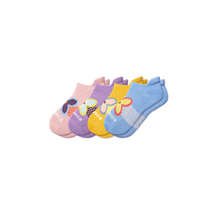 Youth Floral Ankle Sock 4-Pack