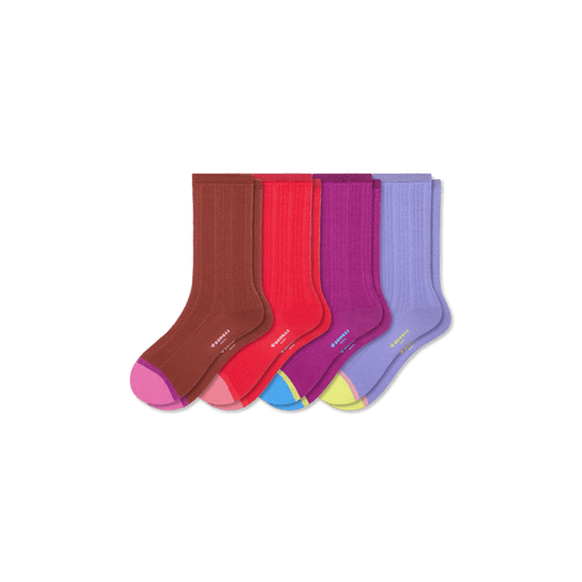 Youth Pointelle Calf Sock 4-Pack