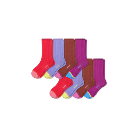 Youth Pointelle Calf Sock 8-Pack