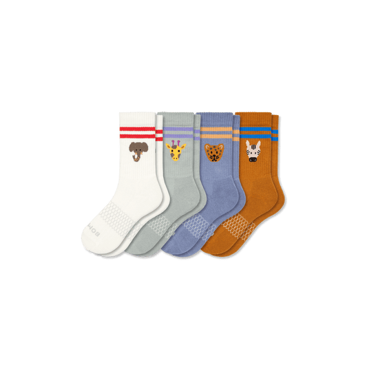 Youth Safari Stripe Calf Sock 4-Pack